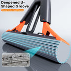 CLEANFLOW - Mop a strizzatore con spugna ad alta assorbenza per bagno e pavimenti