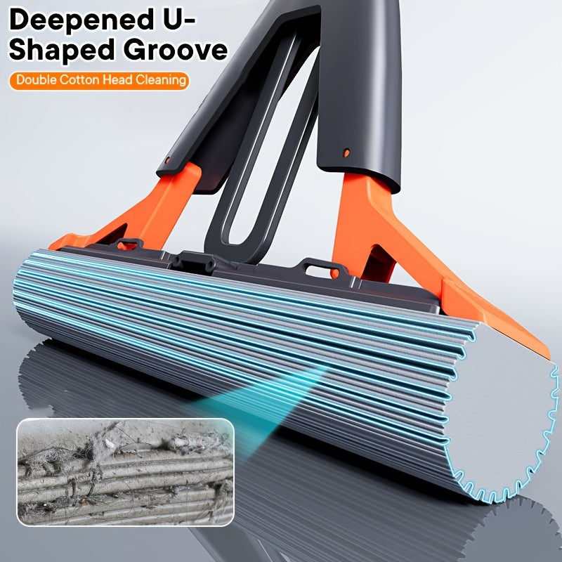 CLEANFLOW - Mop a strizzatore con spugna ad alta assorbenza per bagno e pavimenti