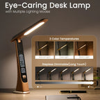FLEXILUX – Lampada da Scrivania LED Portatile Pieghevole con Display dell'Ora