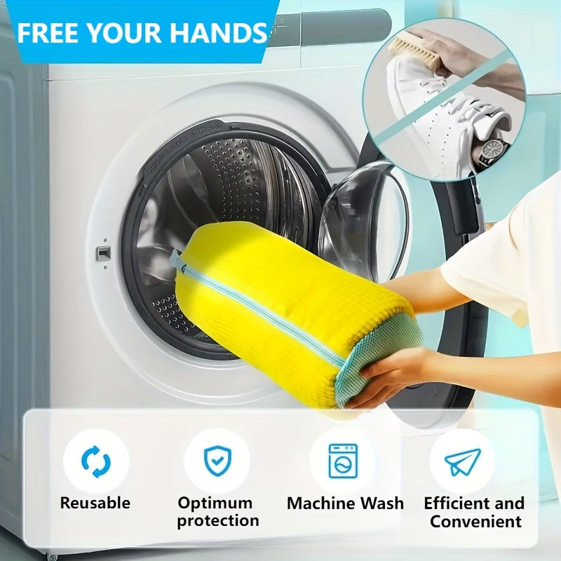 SOLESHIELD - Borsa per lavatrice di scarpe pesante con zip e rivestimento protettivo morbido