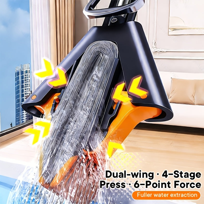 CLEANFLOW - Mop a strizzatore con spugna ad alta assorbenza per bagno e pavimenti