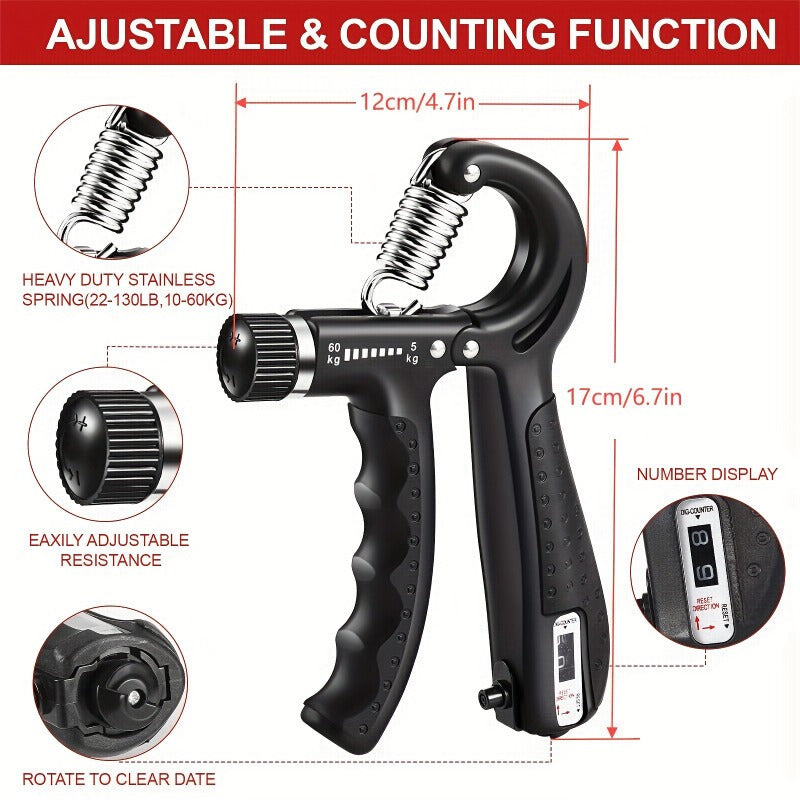 GRIPMAX – Set Completo di Allenamento per la Forza delle Mani per Potenza di Grip e Avambraccio
