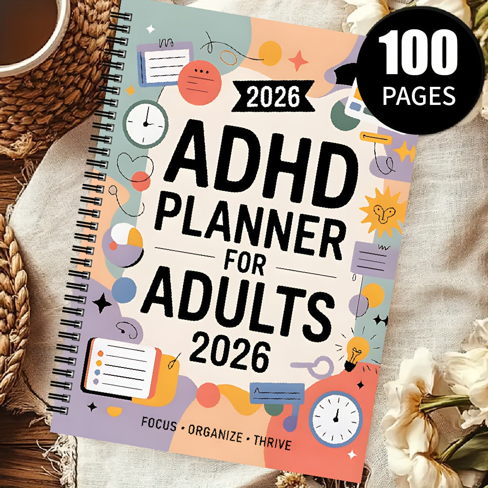 FOCUSVAULT – Pianificatore Esclusivo per Adulti con ADHD 2026, Diario Strutturato di Produttività Giornaliera e Settimanale