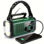 StormMate X10 Radio di emergenza con power bank da 10.000 mAh | Solare, manovella & USB-C | Luce LED, allerta SOS & bussola | AM/FM/NOAA