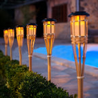 FLAMEGLOW – Luci LED in Bambù Solari per Atmosfera Esterni