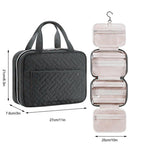 Travelique Organizer da Viaggio per Cosmetici | Compatto e Resistente all'Acqua | Con 4 Scomparti e Gancio a 360° | Per Donne e Uomini