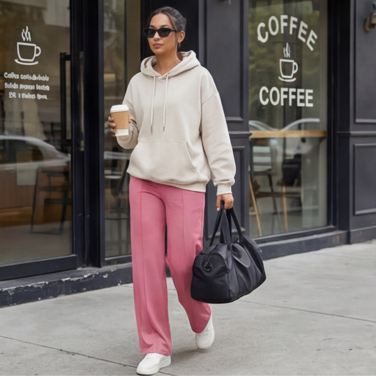Elyra – Pantaloni Yoga Donna a Gamba Larga con Vita Incrociata