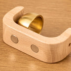 Zenvane – Campanello da Porta in Legno con Base Magnetica