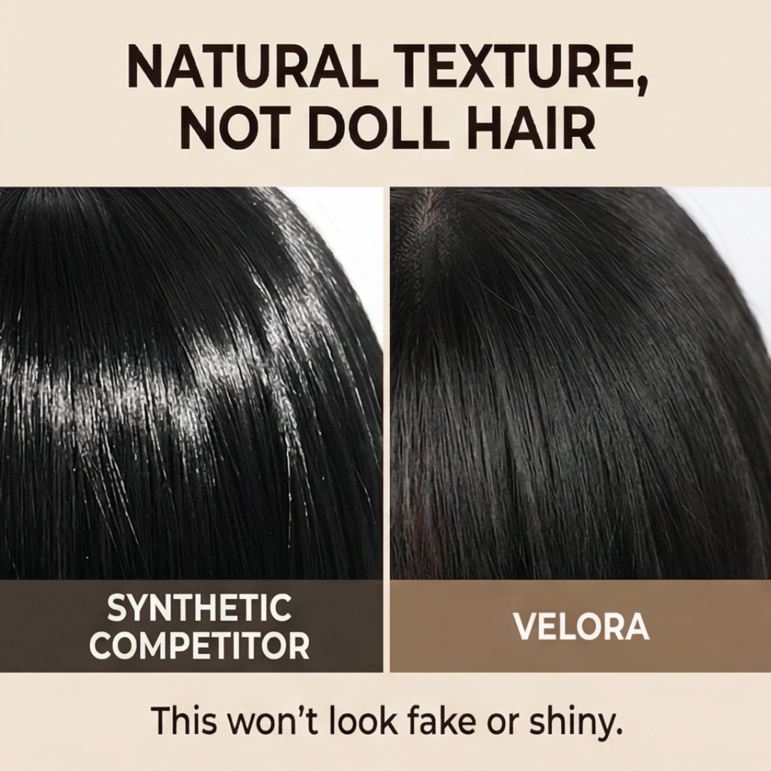 Velora – Topper per Capelli Naturale per Capelli Diradati