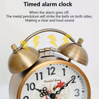NORDIBELL – Orologio Alarm Luminosa Vintage Scandinavo