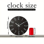 OAKTIDE - Orologio da parete contemporaneo progettato per interni moderni e silenziosi