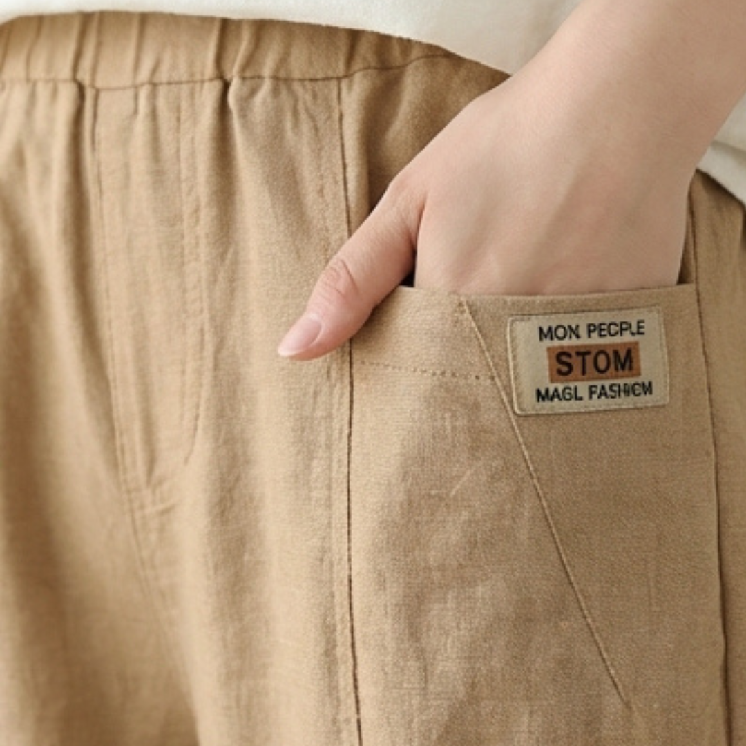 Linara – Pantaloni Tapered in Cotone e Lino