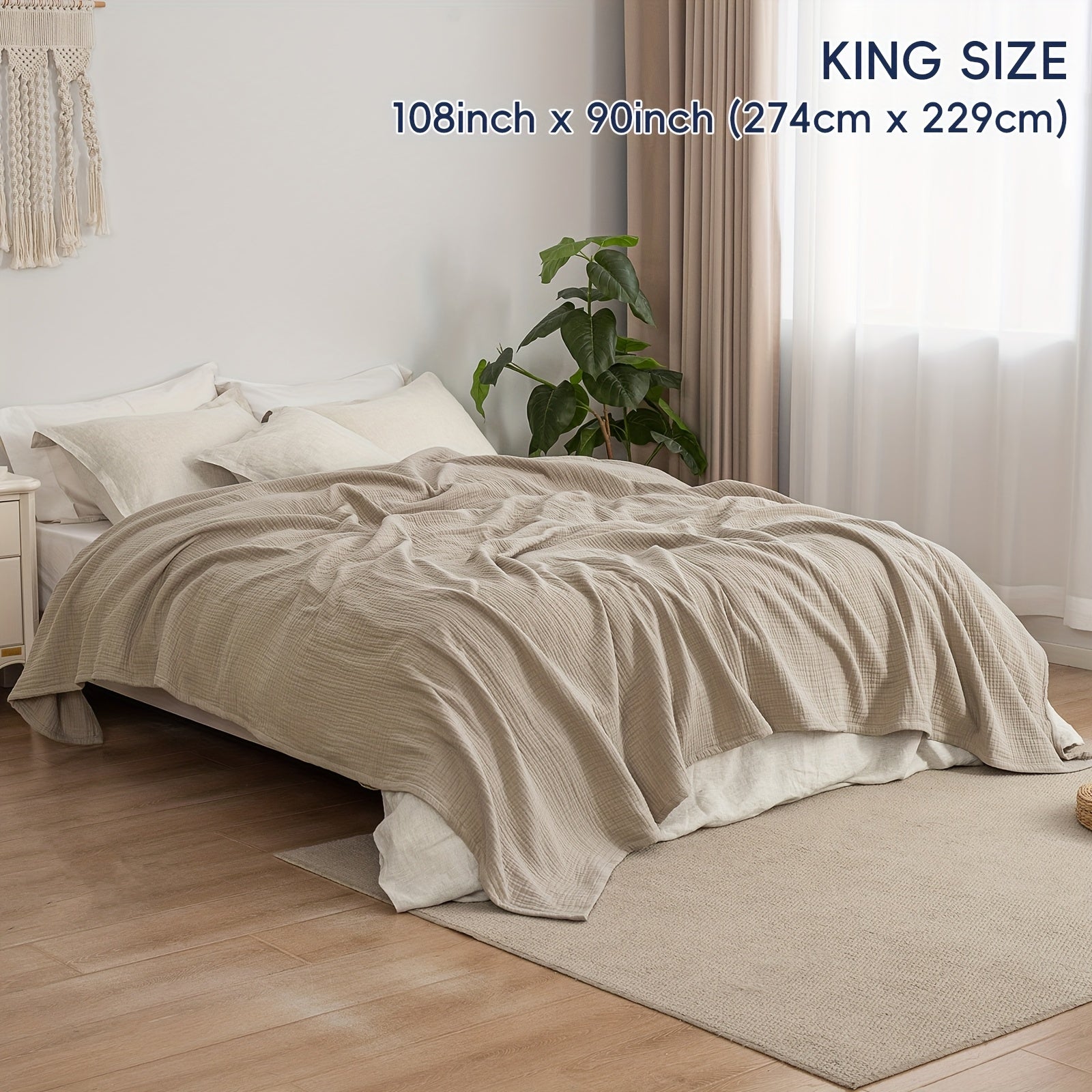 CLOUDSOFT - Coperta in Cotone Ultra-Morbido per Comfort Traspirante Quotidiano