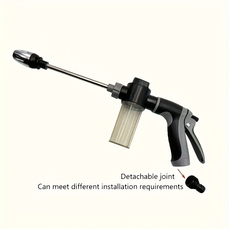 AQUABLAST - Pistola ad Acqua da Giardino ad Alta Pressione con Cannone per Schiuma e Spruzzatore a Lunga Maniglia
