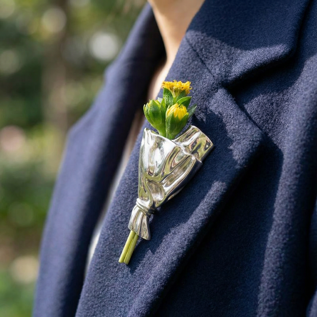 Florette - Spilla vaso per fiori indossabile