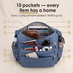 Velora – Borsa a tracolla leggera imbottita