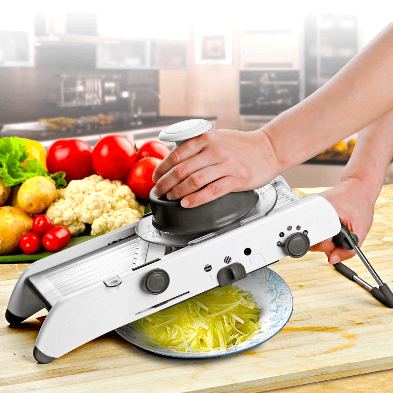 KITCHENWISE - Affettatrice Mandolina in Acciaio Inossidabile 18-in-1
