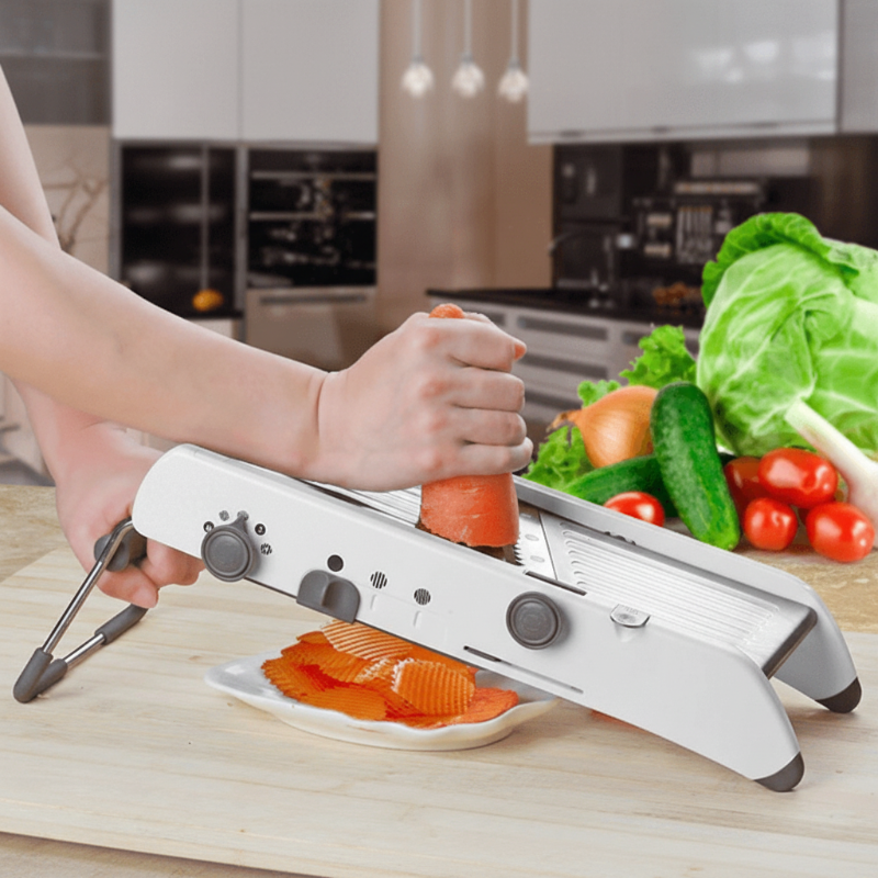 KITCHENWISE - Affettatrice Mandolina in Acciaio Inossidabile 18-in-1