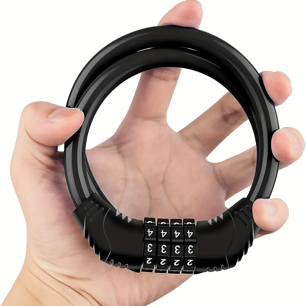 BIKEGUARD - Lucchetto di Sicurezza in Acciaio con Codice a 4 Cifre