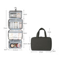 Travelique Organizer da Viaggio per Cosmetici | Compatto e Resistente all'Acqua | Con 4 Scomparti e Gancio a 360° | Per Donne e Uomini