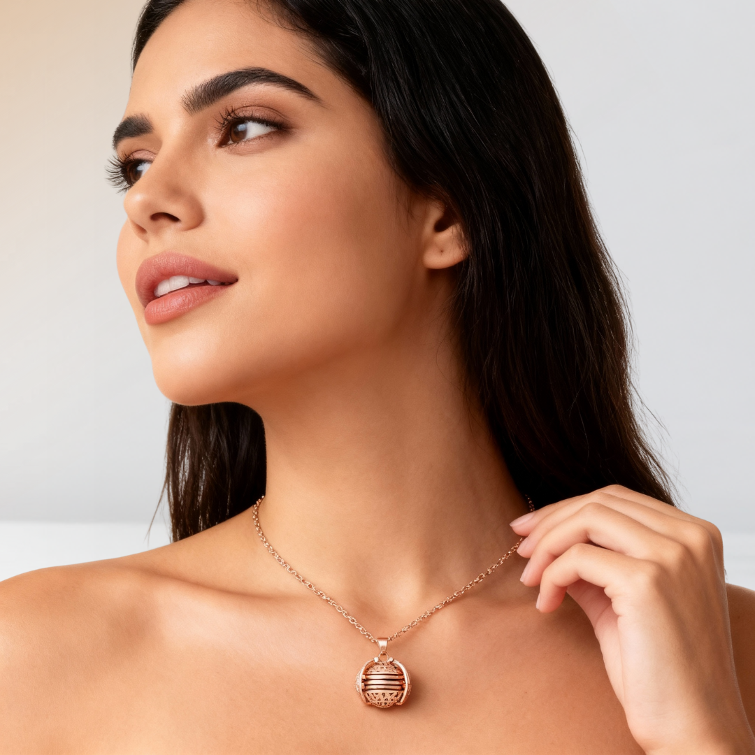 Lunelle - Collana con pendente fotografico pieghevole
