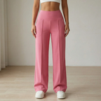 Elyra – Pantaloni Yoga Donna a Gamba Larga con Vita Incrociata