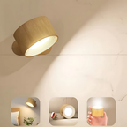 Applique LumiScandi | Senza fili & Ricaricabile | Design Scandinavo | Legno Rovere