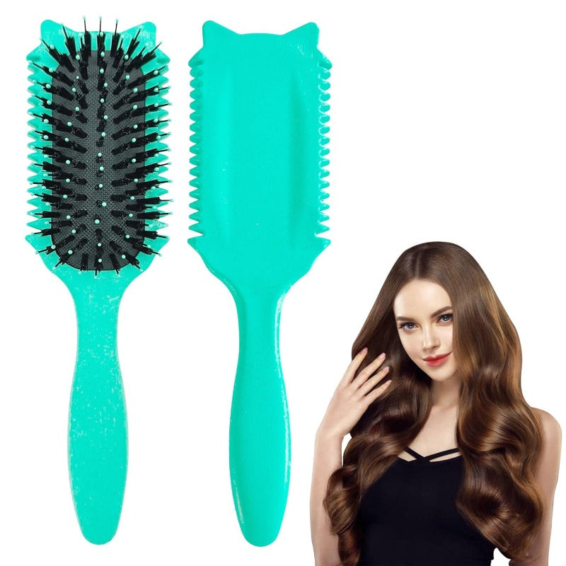 Spazzola Multifunzionale per Capelli Ricci – Districa, Definisce & Liscia