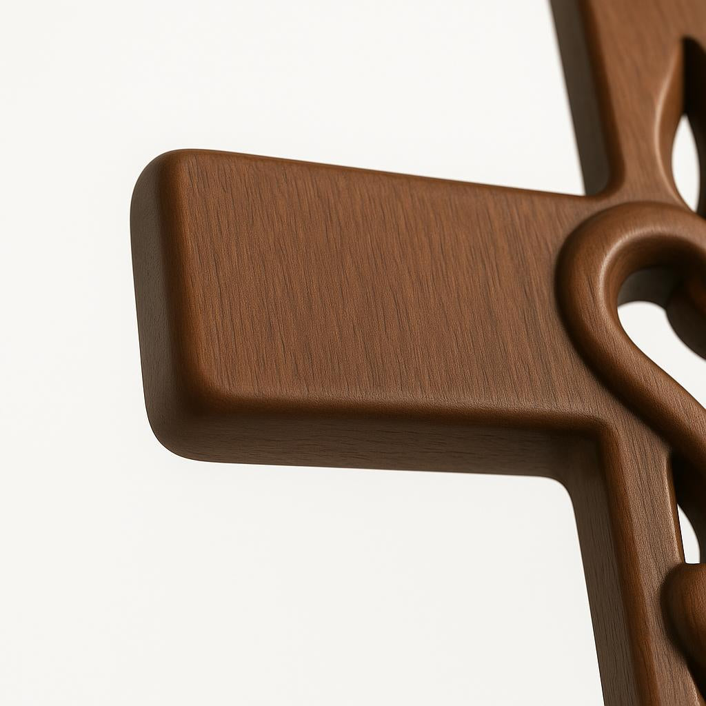 Everheart - Decorazione da parete a croce con cuore intrecciato