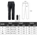 Pantaloni Termici Esterni in Piuma d'Oca con Zip per Campeggio, Escursionismo e Sci