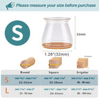 Tappi per Gambe di Sedia in Silicone Trasparente con Feltro Integrato
