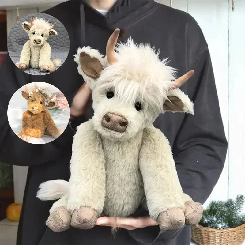 Mucca Highland con Fiori