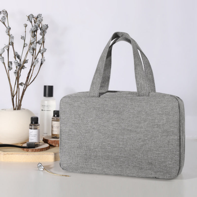Travelique Organizer da Viaggio per Cosmetici | Compatto e Resistente all'Acqua | Con 4 Scomparti e Gancio a 360° | Per Donne e Uomini