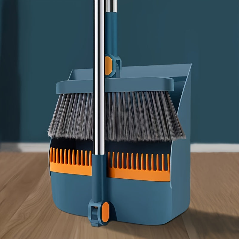 CLEANSWEEP PRO – Set di Scopa e Paletta con Manico Lungo Rotante e Denti a Pettine Integrati