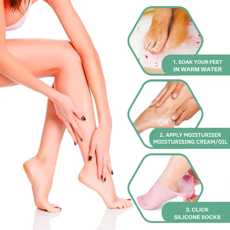 Calze in silicone per piedi morbidi e ben curati