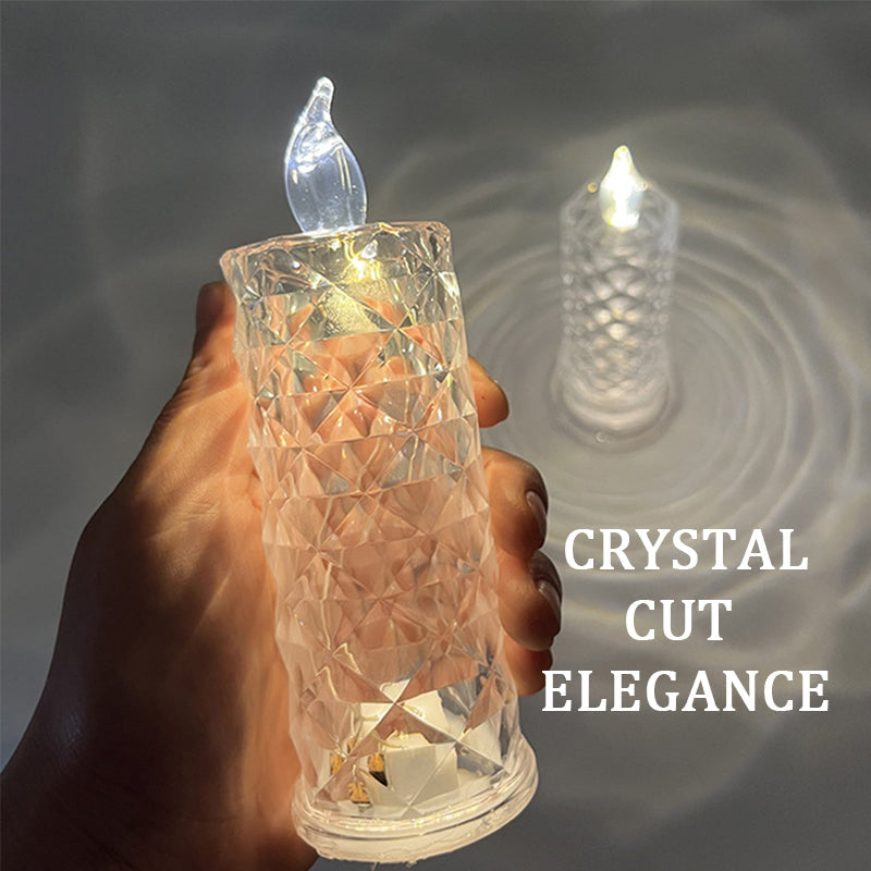 Rosera – Lampada a Luce di Candela in Cristallo