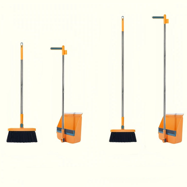 CLEANSWEEP PRO – Set di Scopa e Paletta con Manico Lungo Rotante e Denti a Pettine Integrati