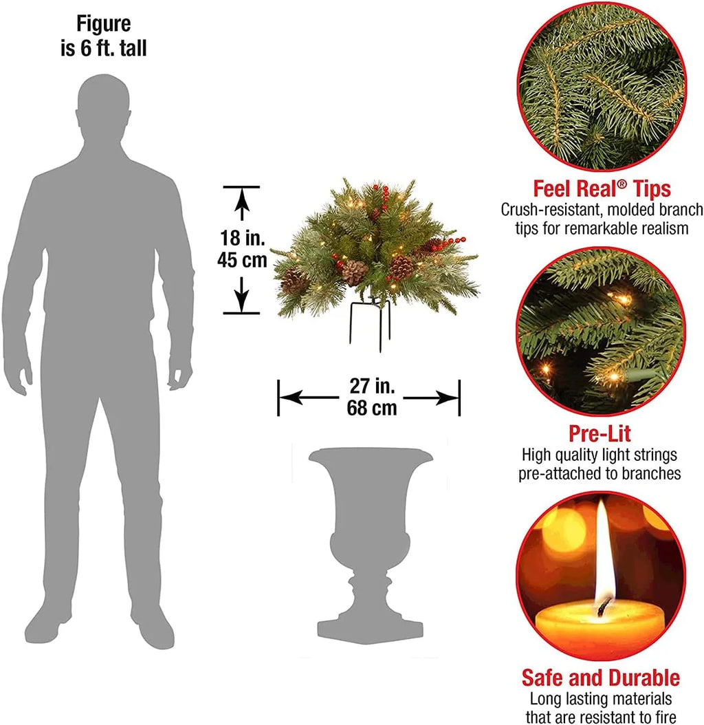 Albero di Natale Artificiale Pre-illuminato Filler per Urna