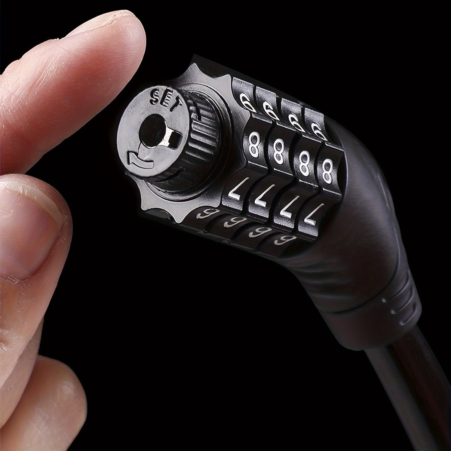 BIKEGUARD - Lucchetto di Sicurezza in Acciaio con Codice a 4 Cifre