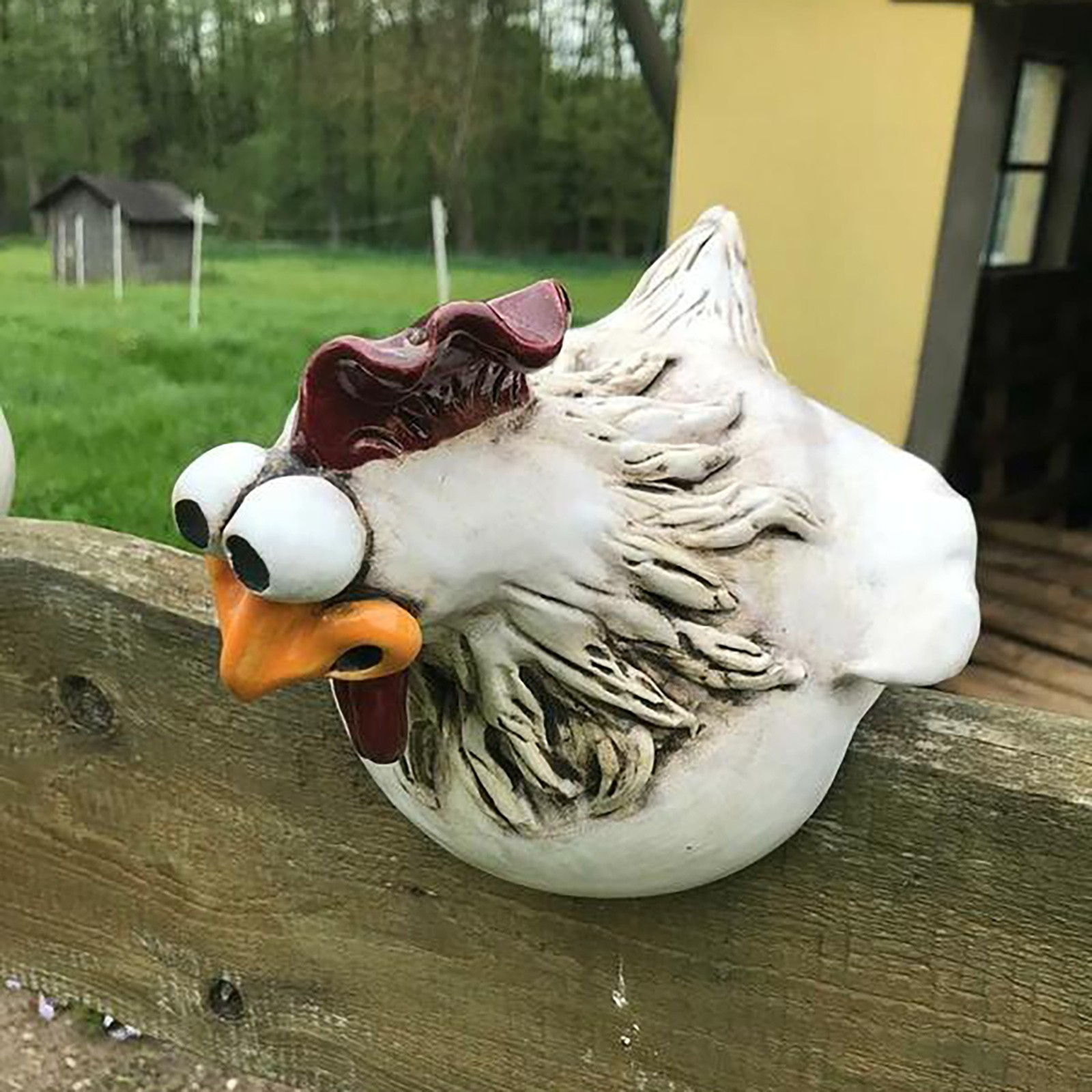 1+1 GRATIS | ChickenDeko - Statue di Galline con Grandi Occhi per il Giardino