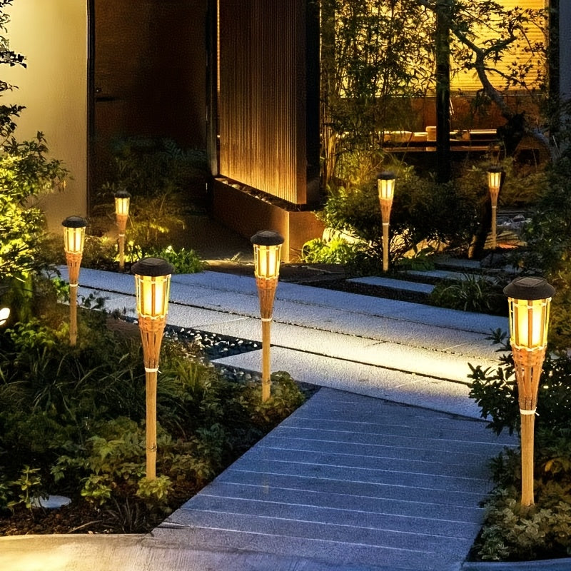 FLAMEGLOW – Luci LED in Bambù Solari per Atmosfera Esterni