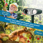 Repellente Ultrasonico per Chipmunk - Alimentato da Sole - Liberati dai Chipmunk in 48 Ore