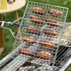 GRILLGRID – Cestino BBQ di Grande Capacità per un Controllo Uniforme della Grigliatura all'Aperto