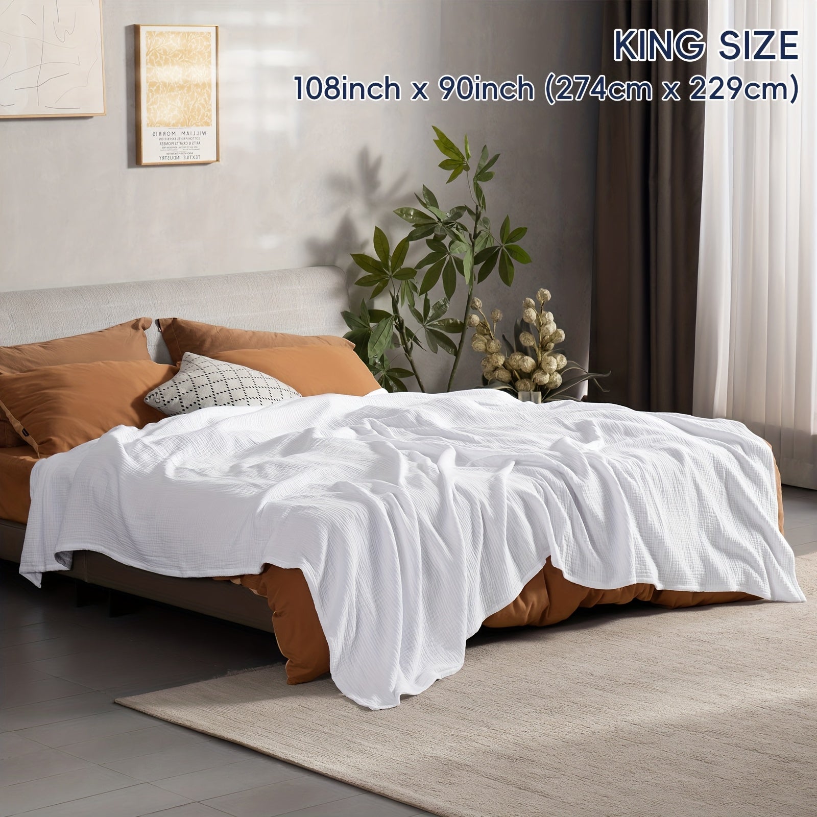 CLOUDSOFT - Coperta in Cotone Ultra-Morbido per Comfort Traspirante Quotidiano