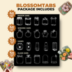 BlossomTabs - Adesivi Trasparenti Fai-da-Te per Segnalibri per Amanti dei Libri (20+20 Gratuiti)