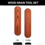 Oakura - Kit di strumenti per rullo texture legno fai-da-te in 2 pezzi