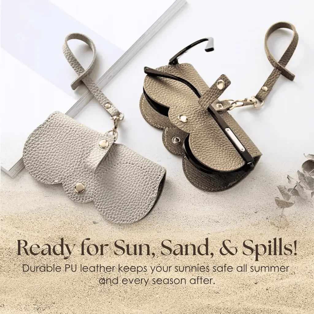 Brandary - Pochette per occhiali da sole in morbida pelle PU