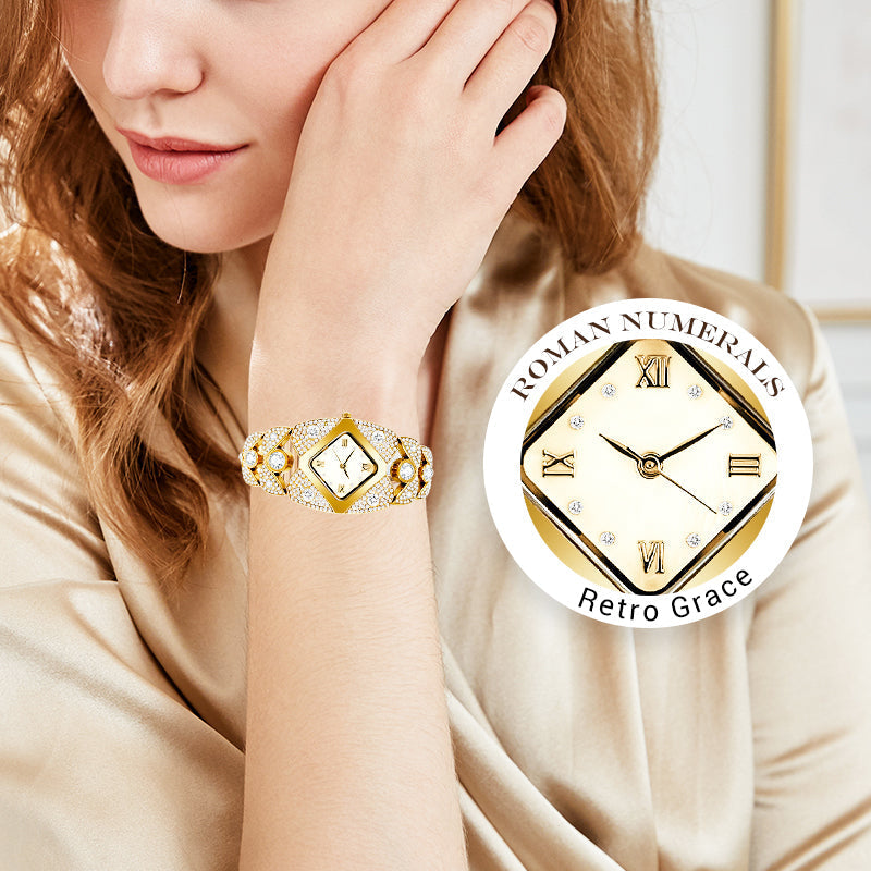 Lucelina - Orologio in pietra elegante in stile vintage per donne