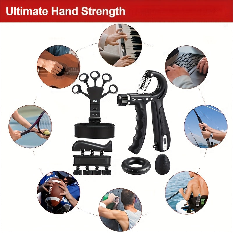 GRIPMAX – Set Completo di Allenamento per la Forza delle Mani per Potenza di Grip e Avambraccio