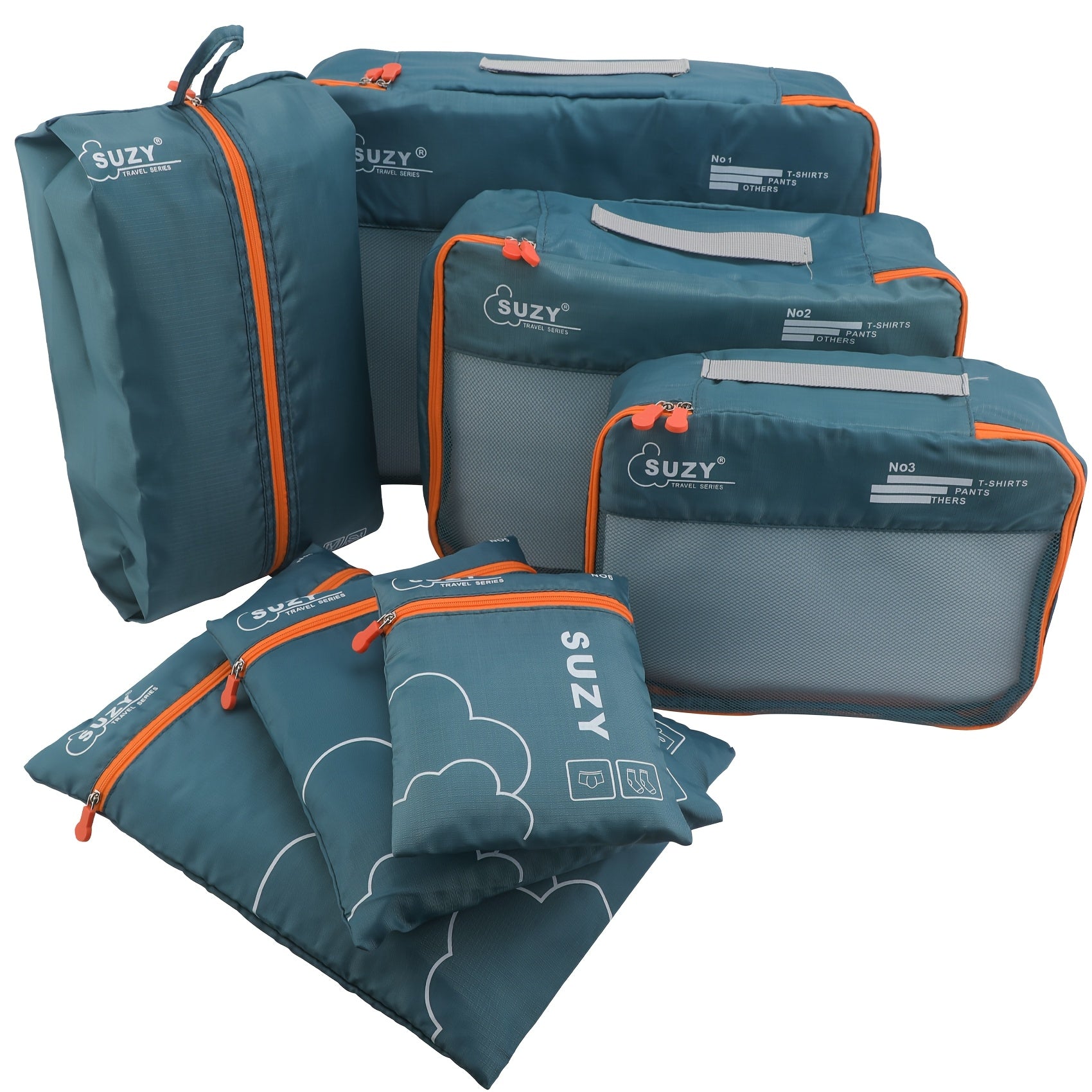 JOURNEASY - Set di 7 Borse Organizzatrici per Valigia Portatile per Viaggi